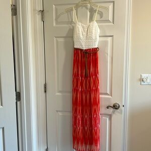 Maxi dress with slit in back